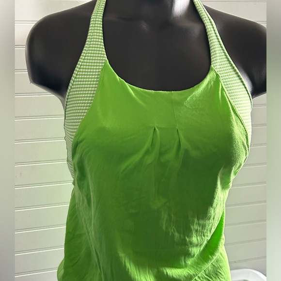 lululemon athletica Tops - LULULEMON womens size 0/2 No Limits green gingham tank top